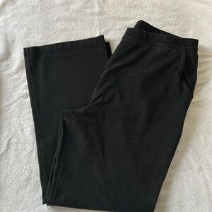 LLBean 3 Pair Black Large cotton poly pants front pockets good condition